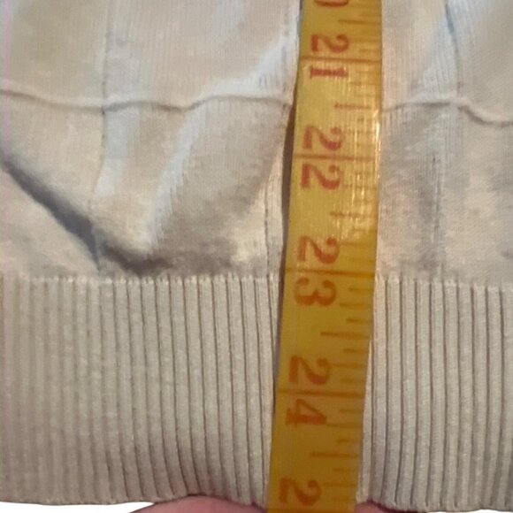 Paul Frederick Silk Knit Mock Neck Short Sleeve Sweater White Xl Casual Prep - Picture 6 of 6